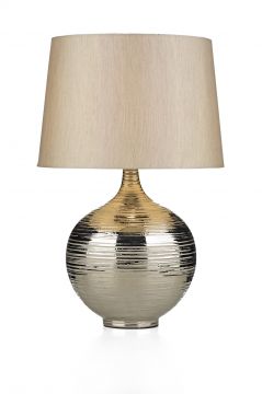 Large Silver Table Lamp complete with Shade ID Large View