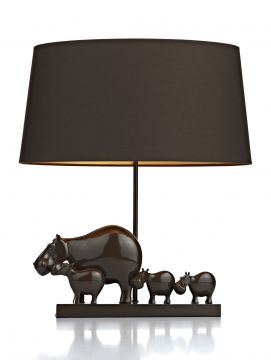 Brown Table Lamp Complete with Shade - DISCONTINUED Large View