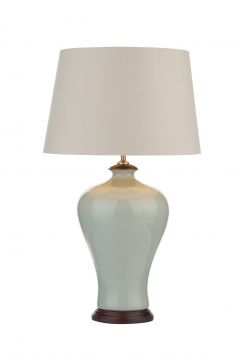 Pale Blue Table Lamp Complete with Shade - DISCONTINUED Large View
