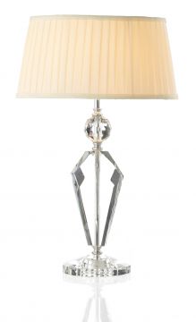Clear Crystal Glass Table Lamp Complete with Shade - DISCONTINUED Large View