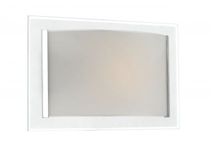 Single Glass Wall Bracket with Polished Chrome Trim ID Large View