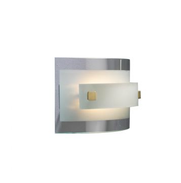Satin Chrome Halogen Wall Light - DISCONTINUED Large View