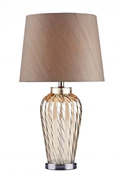Champagne Glass Table Lamp Complete with Shade - DISCONTINUED Large View