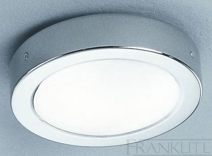 Small IP54 Chrome Flush Ceiling or Wall Light ø16cm - DISCONTINUED Large View