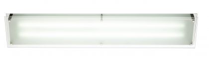 Polished Chrome and Glass Large Flush Ceiling Light - DISCONTINUED Large View