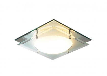Bevelled Mirror and Glass Flush Fitting IP44 Large View