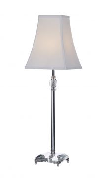 Crystal Glass Table Lamp  complete with Cream Shade ID Large View