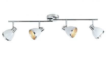Four Head Bar White and Chrome Spotlight ID Large View