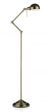 Antique Brass Adjustable Floor Reading Lamp ID Large View