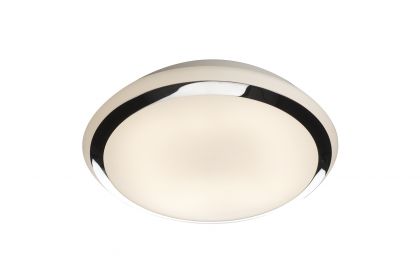 Polished Chrome 28W 2D Flush Bathroom Light IP44 - DISCONTINUED Large View