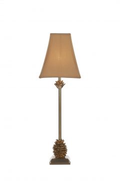 Hand Cast Resin Gold Effect Table Lamp complete with Shade - DISCONTINUED Large View