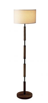 A Stylish Floor Lamp With Tanned Leather Effect Finish ID Large View