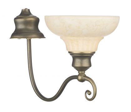 A Traditional Single Lamp Wall Light With Glass Shade ID Large View