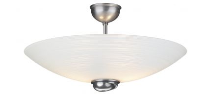 Semi-Flush Ceiling Light Featuring White Swirled Glass ID Large View