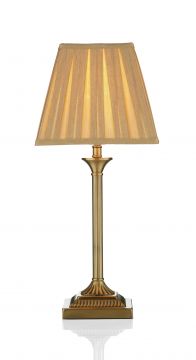 Antique Brass Finish Table Lamp Complete with Shade ID Large View
