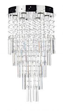 Decorative 6 Light Pendant with Crystal Glass Beads and Rods - DISCONTINUED Large View