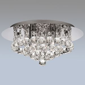 Chrome and Crystal ø35cm Flush Ceiling Light ID Large View