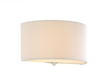 Cream Micropleat Wall Bracket with Glass Diffuser ID Large View