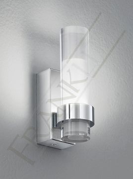 Polished Chrome Finish LED Bathroom Single Wall Light IP44 ID Large View