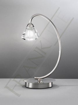 Satin Nickel Table Lamp With Crystal Glass ID Large View