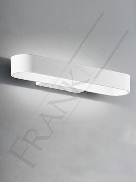 White Oval LED Up and Down Wall Light ID Large View