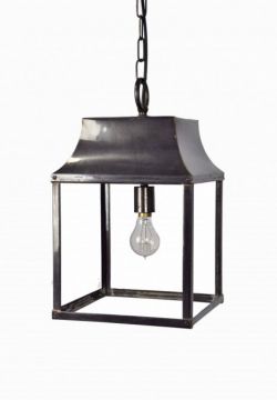 Medium Solid Brass Bespoke Ceiling Lantern - AB = Distressed Large View