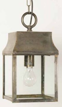 Small Solid Brass Ceiling Lantern AB = Distressed Large View