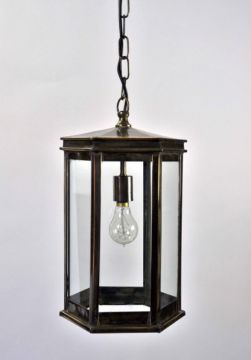 Small Solid Brass Bespoke Ceiling Lantern ID Large View