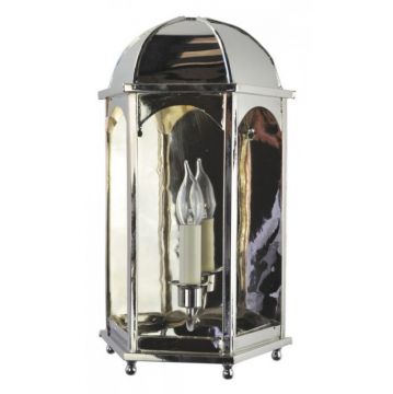 Small Solid Brass & Nickel Plated Wall Lantern  - DISCONTINUED Large View