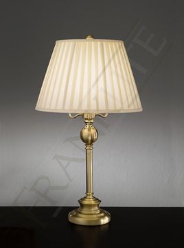 Satin/Polished Brass Finish Table Lamp complete with Shade - DISCONTINUED Large View
