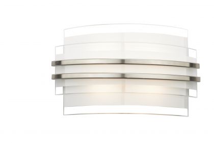 Polished Chrome and Glass Small LED Wall Light ID Large View