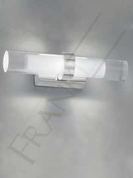 Polished Chrome Finish LED Bathroom Double Wall Light IP44 ID Large View