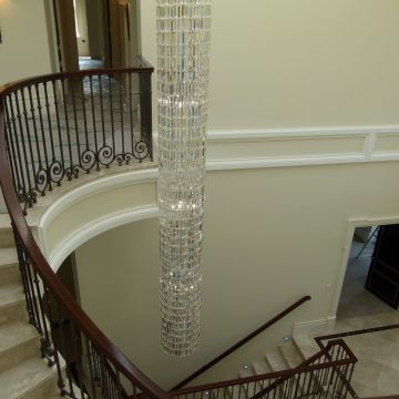 Project Work - Custom Cylindrical Crystal Chandelier ID Large View