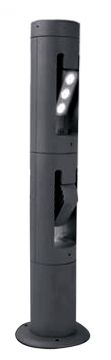 Modern LED Graphite Exterior Post 73cm ID Large View