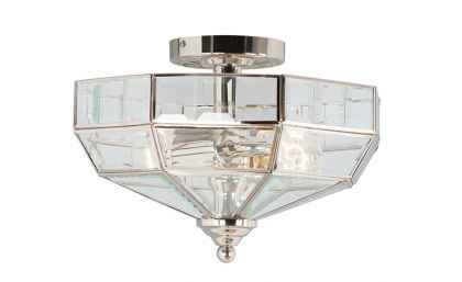 Semi-Flush Ceiling Light in Polished Chrome ID Large View