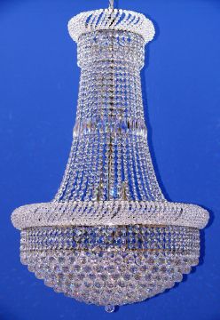 Chrome and Crystal Large Empire Style Chandelier ID Large View