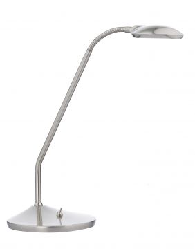 Satin Chrome LED Adjustable Desk Lamp ID Large View