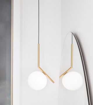 FLOS IC S2 - Suspension Lamp - Brass or Chrome ID Large View