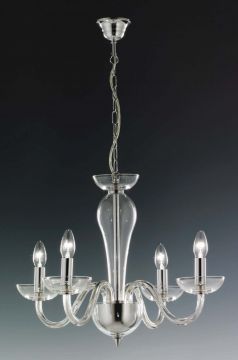 Classic Italian 24% Lead Crystal 4 Arm Chandelier ID Large View