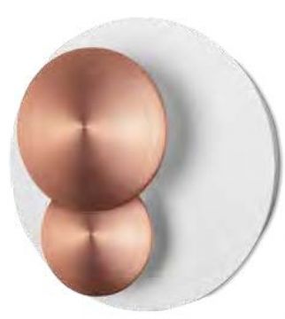 Copper and White Modern LED Wall/Ceiling Light - ID Large View