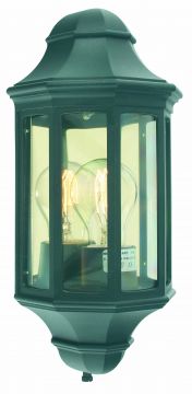 Flush Outdoor Half Lantern finished in Black ID  Large View