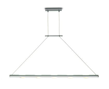 A Contemporary Minimal 5 Lamp Ceiling Light in Chrome  - DISCONTINUED Large View