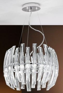 Modern halogen crystal chandelier with 6 lamps - DISCONTINUED Large View