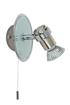 Single modern bathroom spotlight with switch IP44 ID Large View