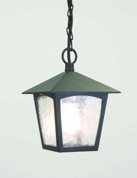 Black Coach Lantern Style Outdoor Ceiling Pendant ID Large View