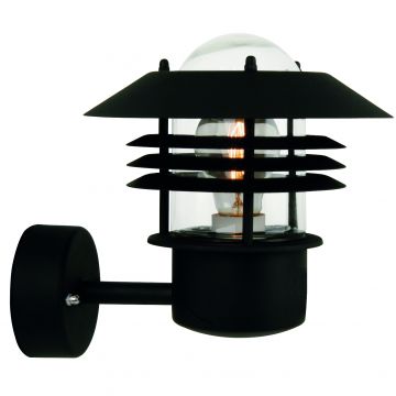 Modern Outdoor Wall Light Finished in Black ID Large View