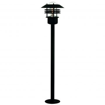 Modern outdoor post light finished in black ID Large View