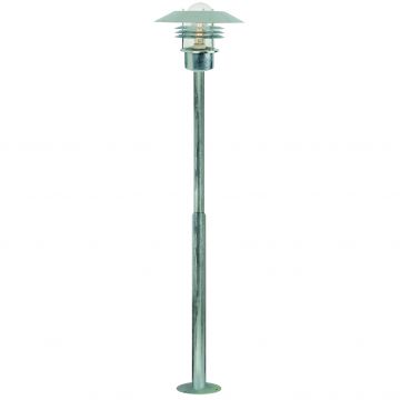 Modern style adjustable outdoor street post finished in silver ID Large View