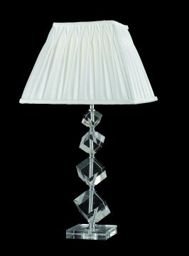 Crystal tTable Lamp complete with Cream Shade ID Large View