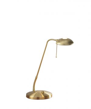 Adjustable Desk Lamp with Dimmer in Satin Brass - DISCONTINUED Large View